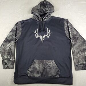 Kryptek Hoodie Men's 3XL Black Gray Pullover Tactical‎ Outdoors Casual Comfort